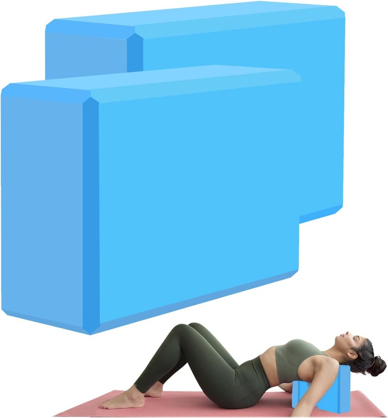 MBKHFLL Yoga Block - Supportive Latex-Free Eva Foam - Soft Non-Slip Surface with Beveled Edges for Yoga, Pilates, Meditation - Yoga Accessories for Stability, Balance, Deepen Stretches - Image 1